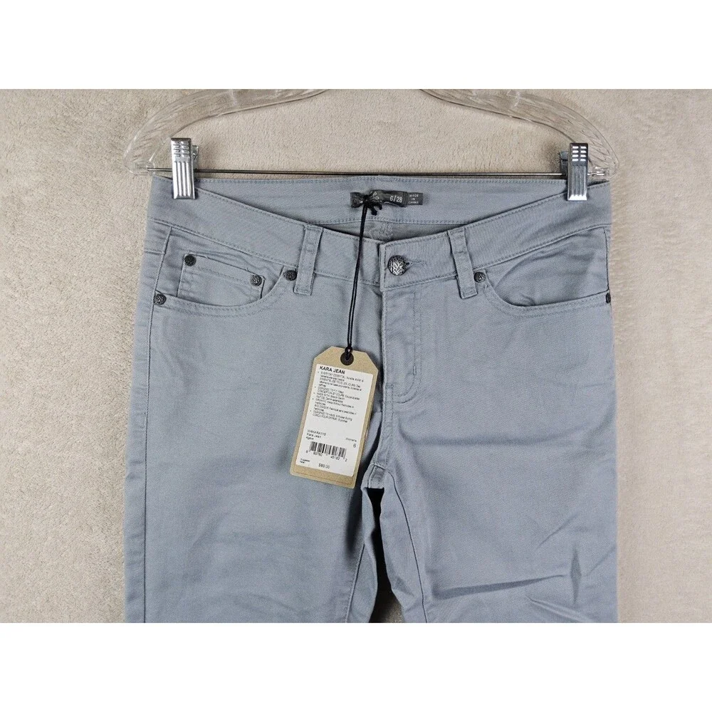 Prana Women's Kara Stretch 5 Pocket Denim Jeans Blue Grey Size 6 - Picture 3 of 4